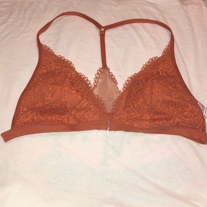 Rust lace bralette